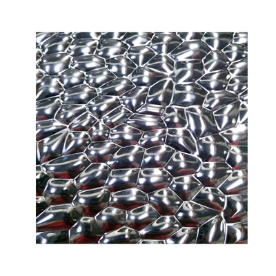 स्टेनलेस स्टील वाटर रिपल शीट प्लेट SS304 0.8mm PVD कलर हॉट रोल्ड स्टैम्प्ड शीट